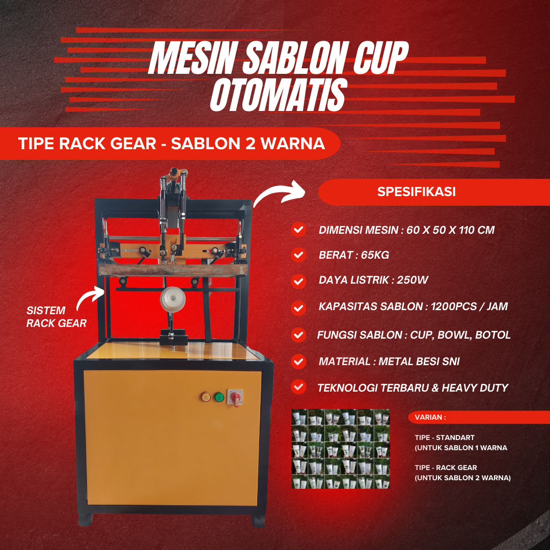 mesin sablon cup dua warna